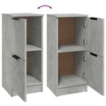 vidaXL Buffets 2 Pièces Gris béton 30x30x70 cm Bois d'ingénierie