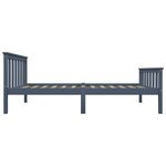 vidaXL Cadre de lit sans matelas gris bois massif de pin 100x200 cm