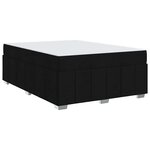vidaXL Cadre de lit avec matelas Noir 160 x 200 cm tissu