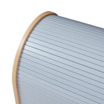 Armoire de bureau 80 x 60 x 40 cm étagère meuble de rangement basse meuble de rangement à rideau bambou gris 03_0008865