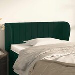 vidaXL Tête de lit avec oreilles Vert foncé 93x23x78/88 cm Velours