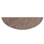 vidaXL Tapis d'escalier auto-adhésifs 30 pièces 56 x 17 x 3 cm Crème Demi-rond