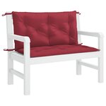 vidaXL Coussin de banc de jardin rouge bordeaux tissu oxford