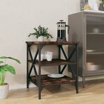 vidaXL Table d'appoint Chêne fumé 40x42x50 cm Bois d'ingénierie