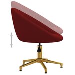 vidaXL Chaises à manger lot de 4 Rouge bordeaux Velours