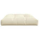 vidaXL Coussin de palette crème 120x80x12 cm tissu