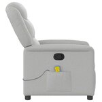 vidaXL Fauteuil de massage inclinable gris nuage tissu