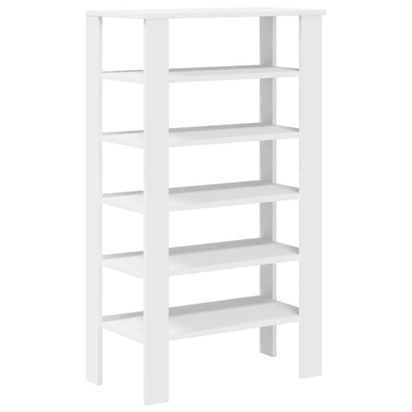 vidaXL Étagère à chaussures blanc 61x32x105 cm bois d'ingénierie