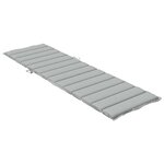 vidaXL Coussin de chaise longue gris clair mélangé 200x60x4 cm tissu