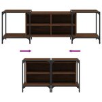 vidaXL Meuble TV chêne marron 153x37x50 cm bois d'ingénierie