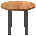 vidaXL Table à manger marron clair bois de chêne massif ovale