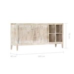 vidaXL Buffet 160x40x76 cm Bois massif de manguier