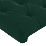 vidaXL Tête de lit Vert foncé 200x7x118/128 cm Velours
