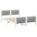 vidaXL Cadre de lit avec tête de lit Gris clair 150 x 200 cm tissu