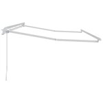 vidaXL Cadre de auvent Blanc 4 x 2 m Métal