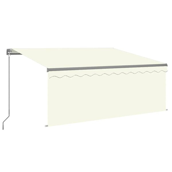 vidaXL Auvent rétractable manuel avec store et LED 3 5x2 5 m Crème