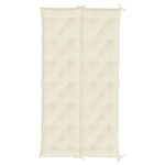vidaXL Coussin de banc de jardin blanc crème tissu oxford