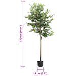 vidaXL Ficus artificiel 756 feuilles 170 cm vert