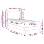 vidaXL Cadre de lit avec tête de lit Rose 90 x 190 cm Velours