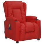 vidaXL Fauteuil de massage Rouge bordeaux Similicuir