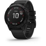 GARMIN Fenix 6X Pro - Montre connectée -  Noir - Bracelet noir