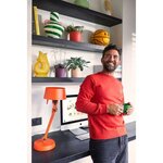 Pots de fleur rouge rose violet - 14 x 13.8 x hauteur 12 cm - Intérieur 100 recyclé