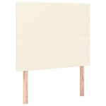 vidaXL Tête de lit à LED Crème 80x5x118/128 cm Similicuir