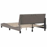 vidaXL Cadre de lit sans matelas taupe 140x200 cm tissu