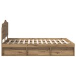 vidaXL Cadre de lit Chêne artisan 150 x 200 cm Pin massif