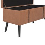 vidaXL Tabourets de rangement lot de 3 Marron Similicuir