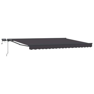 vidaXL Cadre de store manuel avec LEDs Anthracite 4 5 × 3 m