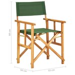 vidaXL Chaises de metteur en scène 2 Pièces Bois massif d'acacia Vert