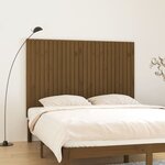 vidaXL Tête de lit murale Marron miel 166x3x110 cm Bois massif de pin