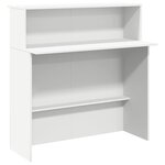 vidaXL Bureau de réception blanc 180x50x103 5 cm bois d'ingénierie