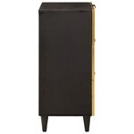 vidaXL Buffet Noir et or 40 x 33 x 75 cm bois de manguier massif