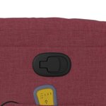 vidaXL Fauteuil de massage inclinable Rouge bordeaux Tissu