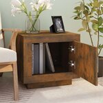 vidaXL Table basse chêne fumé 51x50x45 cm bois d'ingénierie