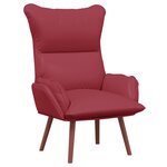 Chaise Relaxante vidaXL Rouge Vin Similicuir