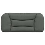 vidaXL Coussin de tête de lit Hvar gris foncé 80 cm tissu