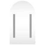 vidaXL Armoire de bain à miroir avec LED arquée blanc 42x13x70 cm
