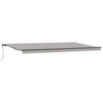 vidaXL Auvent Rétractable Gris clair 600 × 300 cm Tissu et Aluminium