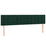 vidaXL Têtes de lit 2 Pièces Vert foncé 100x5x78/88 cm Velours