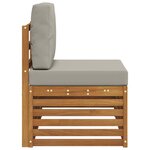 vidaXL Canapé d'extérieur extrémité Naturel 91 x 63 x 73 cm
