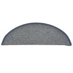 Vidaxl tapis de marches d'escalier 15 pièces gris clair et bleu 56x17x3cm