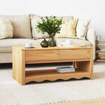 vidaXL Table basse Drammen Chêne 99 x 55 x 45 cm Bois massif en pin