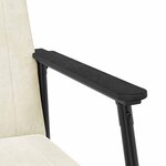 vidaXL fauteuil Crème 59 x 75 x 78 cm Velours
