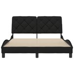 vidaXL Cadre de lit sans matelas noir 120x200 cm tissu