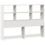 vidaXL Lit bibliothèque sans matelas blanc 140x200 cm bois pin massif