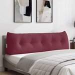 vidaXL Coussin de Dos Bordeaux 160 x 24 x 50 cm tissu