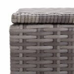 vidaXL Boîte de rangement de jardin gris 150x50x60 cm résine tressée